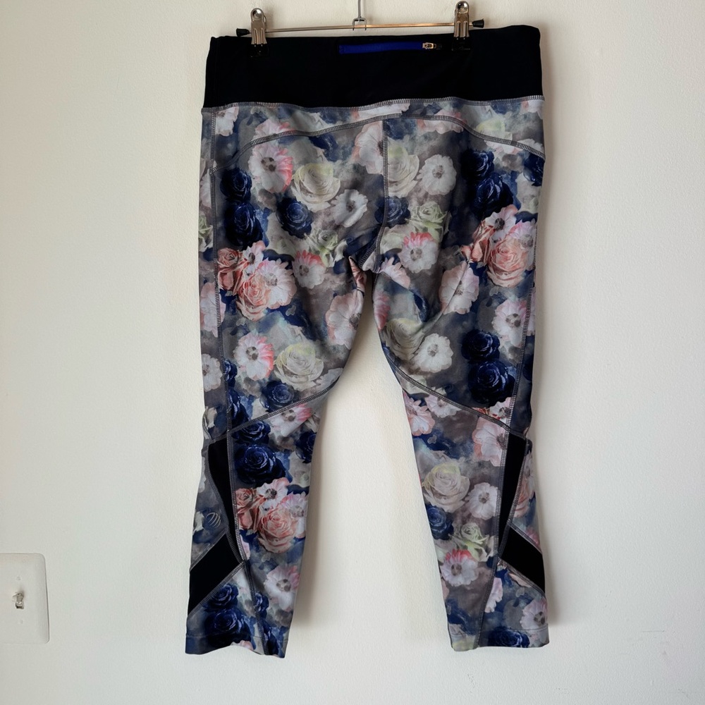 Floral Leggings Womens Feminine Yoga Pilates Girly 0018 - Picture 3 of 16